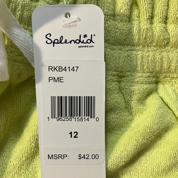 SPLENDID Girls Shorts, Size 12 Color Pale Lime elastic waist NWT - Picture 5 of 5